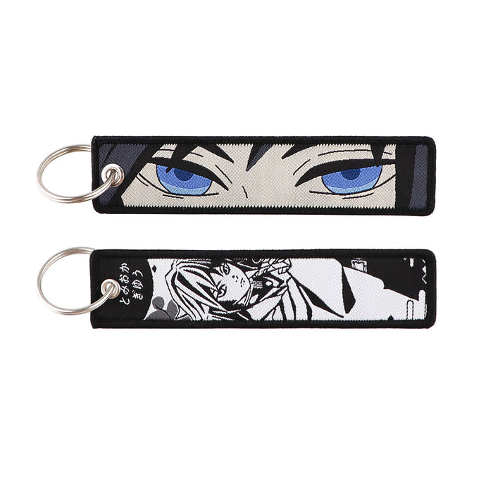 Wholesale Cartoon woven keychain lanyard  access control  ornaments fabric keychain