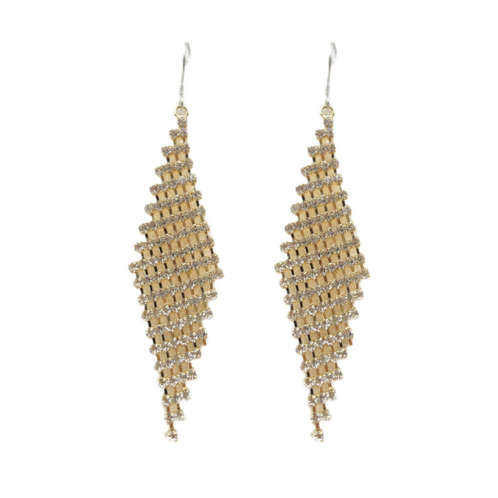 Wholesale Long Alloy Exaggerated Rhombus Earrings JDC-ES-FaX005