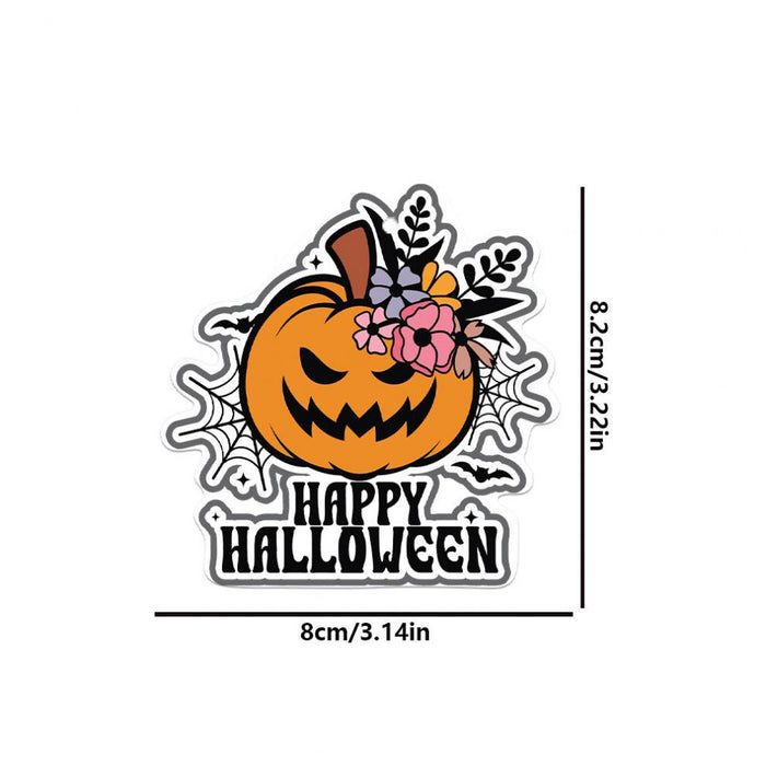 Wholesale Acrylic Pumpkin Head Halloween Keychain JDC-KC-LvQ001