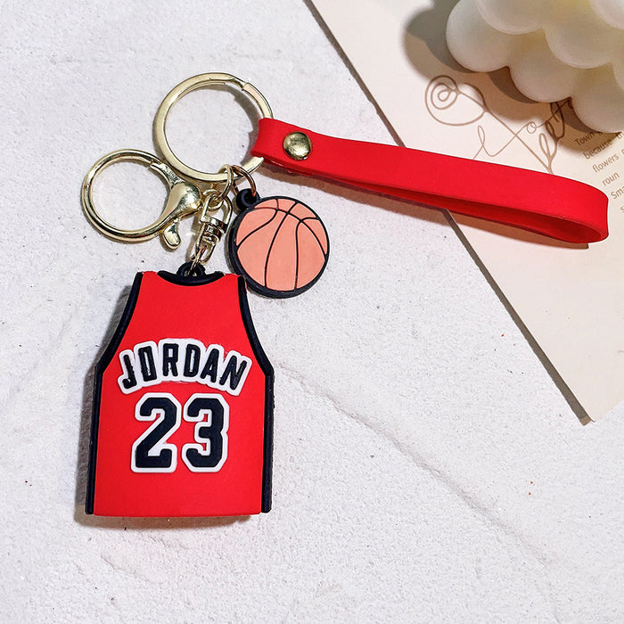 Wholesale Silicone Cartoon Jersey Keychain JDC-KC-Qiwei026