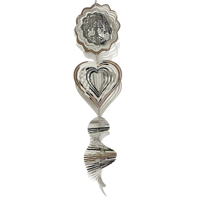 Wholesale Stainless steel 10cm Tree of Life rotating wind chime