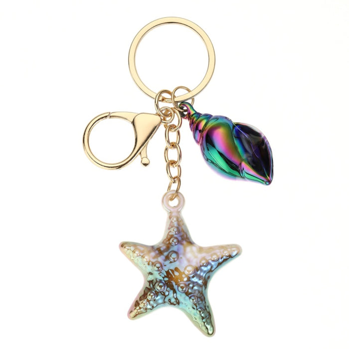 Wholesale Marine Life Watercolor Starfish Keychain
