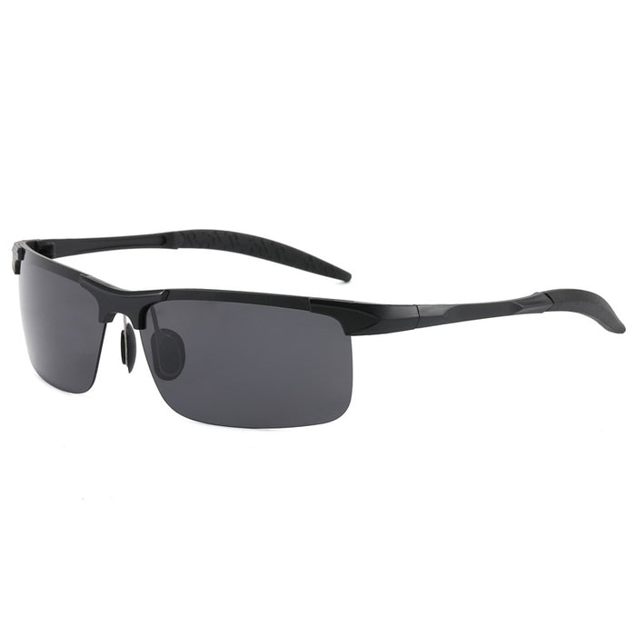 Wholesale Polarized half frame sunglasses alloy outdoor cycling color changing sports goggles