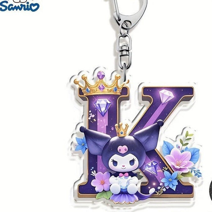 Wholesale Acrylic 26 Letter Alphabet Keychain Set Cute Cartoon Design MOQ≥2
