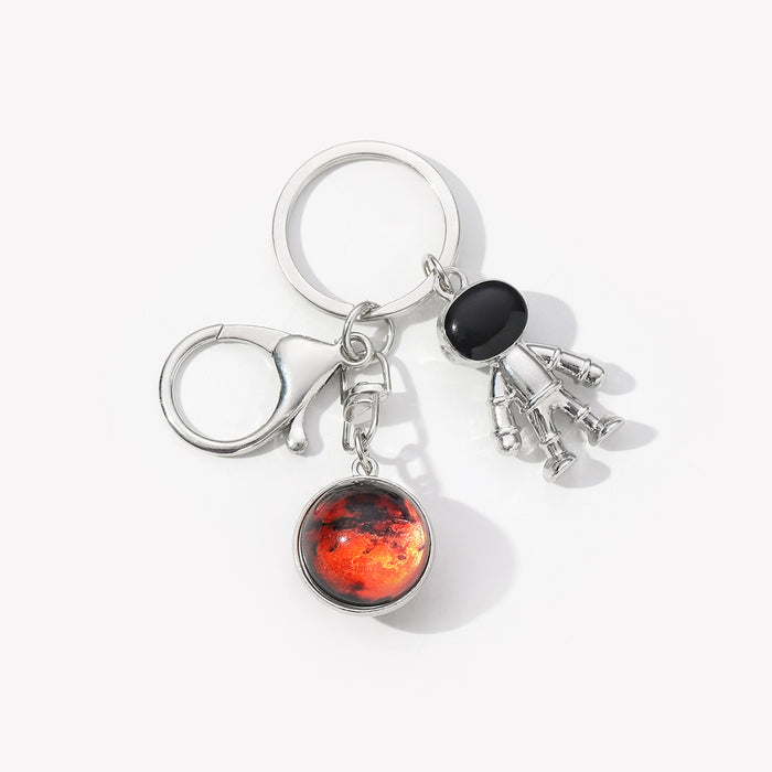 Wholesale Nine Planets Moon Astronaut Alloy Keychain JDC-KC-HuiWen014