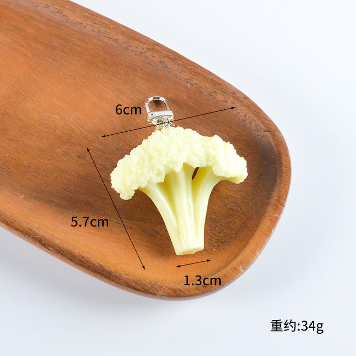 Wholesale PVC Simulated Food Pendants Shrimp Braised Pork Vegetable Charms DIY Keychain Parts Decorative Bag Charm Gift MOQ≥2