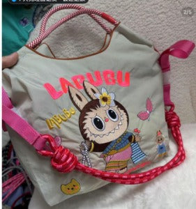 Wholesale Embroidered canvas crossbody bag zipper shoulder bag women' s fashionable handbag