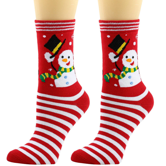 Wholesale Christmas Middle-tube Cotton Socks JDC-SK-XQ040