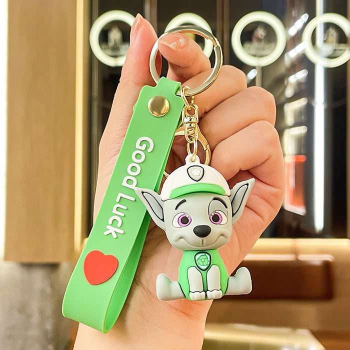 Wholesale Cartoon Doll Dog Family Silicone Keychain JDC-KC-Benxin034