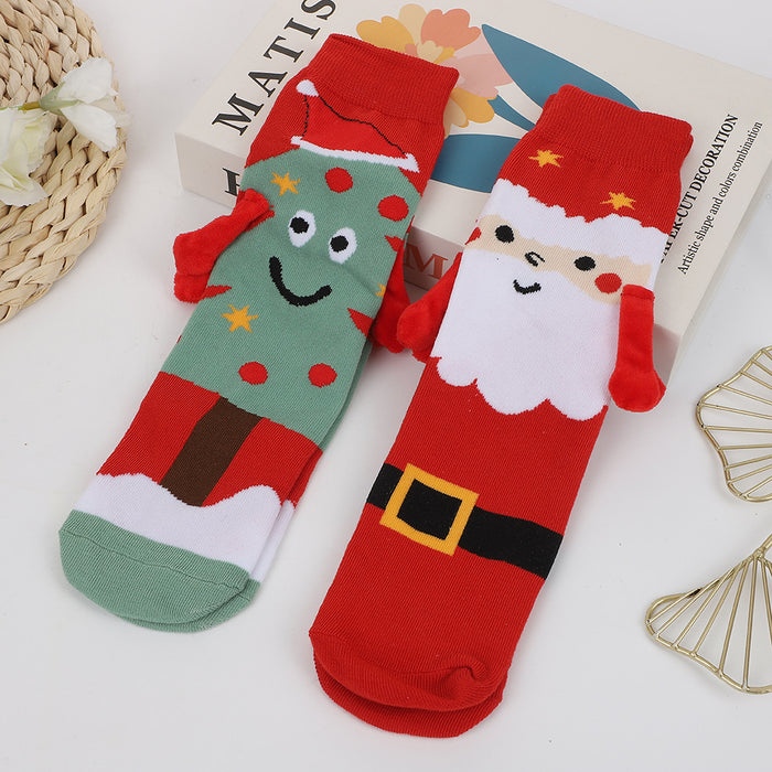 Wholesale Magnetic couple socks that hold hands