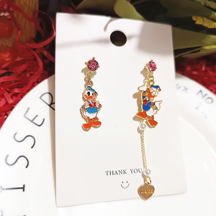 Wholesale Alloy Cartoon Asymmetric Earrings JDC-ES-Xingj032