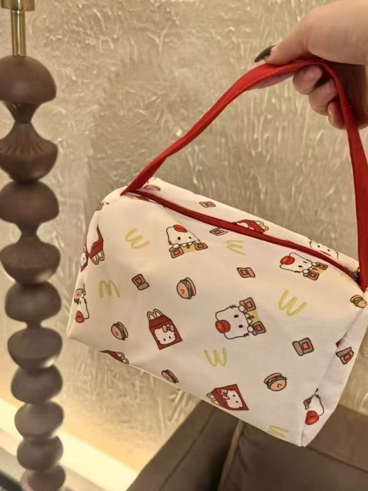 Wholesale Fresh Sweet Cartoon Cat Makeup Bag Large Capacity Cloth Travel Storage Bag