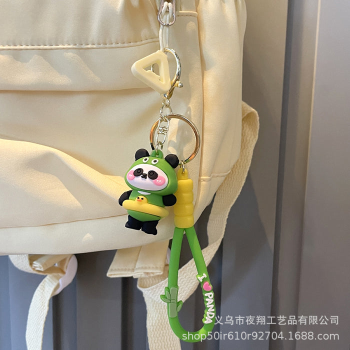 Wholesale Cute Panda Travel Keychain Rubber Fashion Accessory