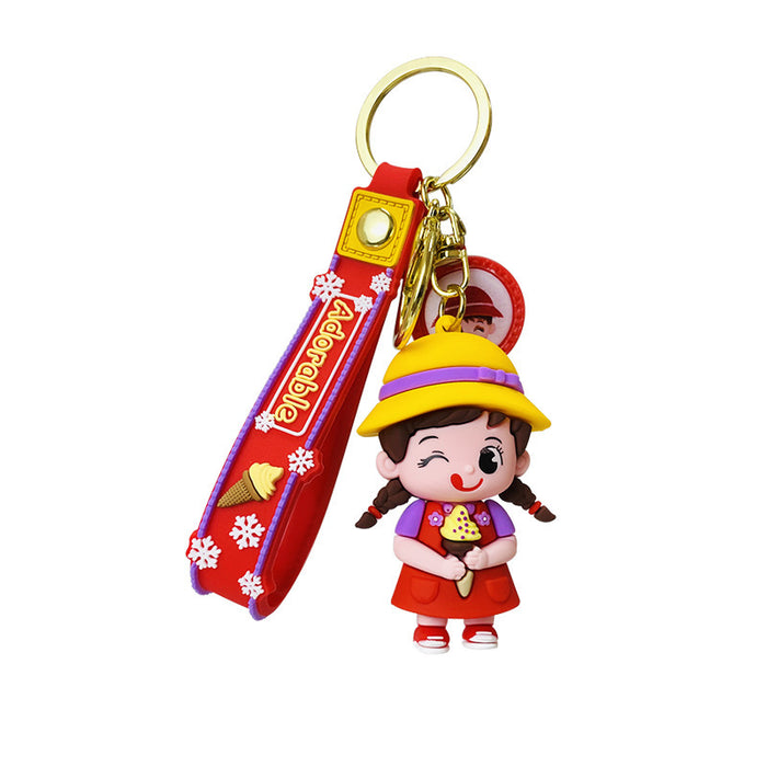 Wholesale Silicone Cartoon Doll Keychain JDC-KC-MingT210