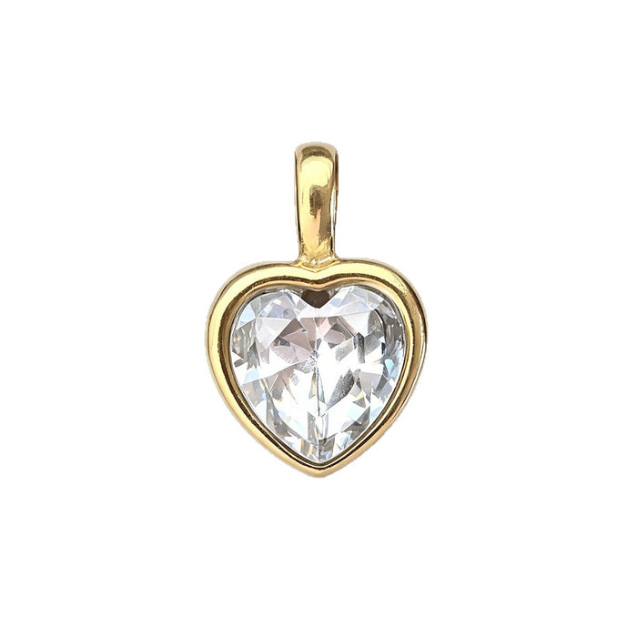 Wholesale Modern Geometric Stainless Steel Love Pendant With Zircon Fashion Jewelry Accessory For Gift And Resale