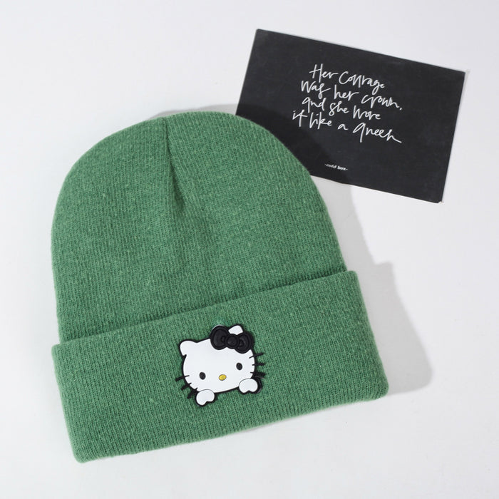Wholesale Cartoon Pattern Silicone Knitted winter Hat