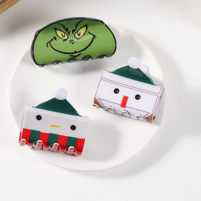 Wholesale Cute Christmas Claus Jewelry Headwear Grab Clip Hairpin