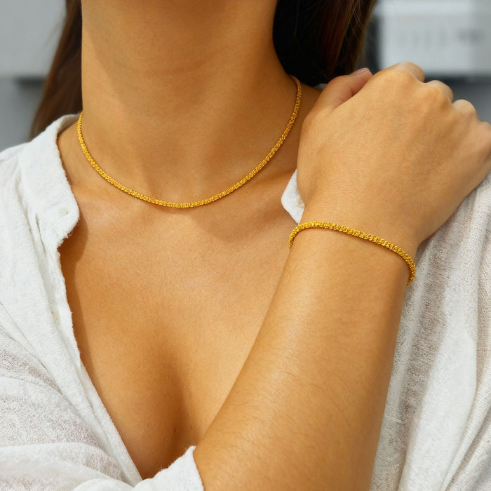 Wholesale Trendy Water Wave Star Necklace Copper Silver Electroplated Fashion Jewelry Accessory