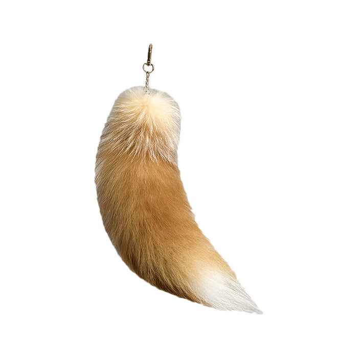 Wholesale Fox fur big tail f keychain