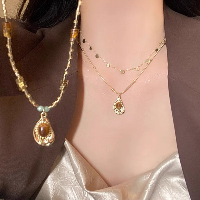 Wholesale Bead stacking necklace sweater chain