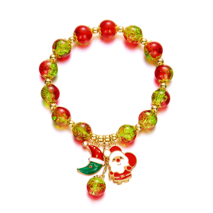 Wholesale Cartoon Christmas Beaded Bracelet