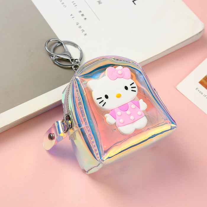 Wholesale PU Cartoon Laser Coin Purse Keychain JDC-KC-YiK012