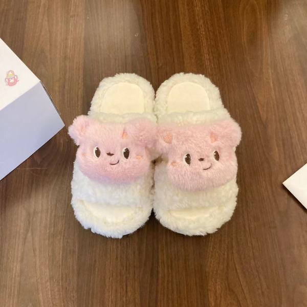 Wholesale Cotton Cartoon Cute Flat Furry Slippers JDC-SP-Lians005