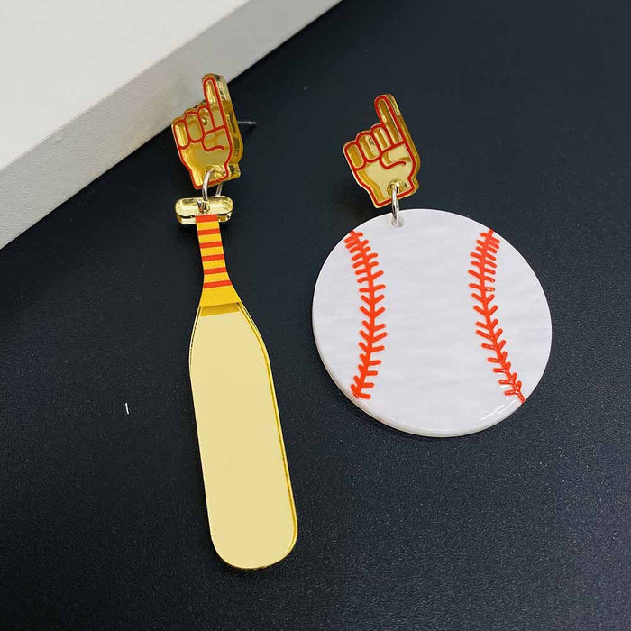 Wholesale Baseball Earrings Basketball Football Rugby Jersey Acrylic Earrings Jewelry Sports Events