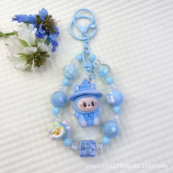 Wholesale New Flocked Wizard Plush Cute Phone Chain Keychain Bag Doll Pendant Accessories