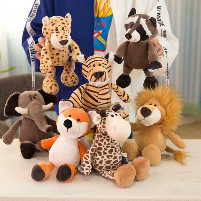 Wholesale Forest Animal Doll Giraffe Lion Monkey Dog Tiger Gift Birthday Plush Toy