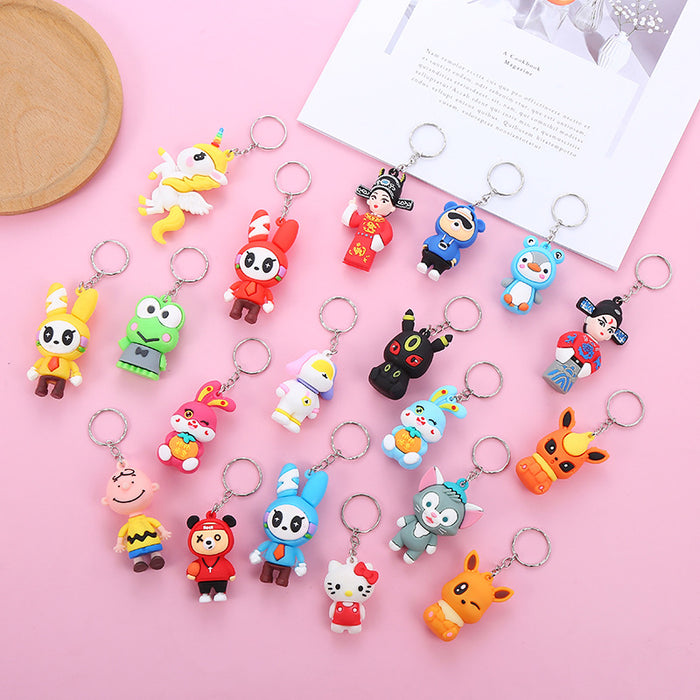 Wholesale Cute Cartoon Soft Rubber Doll Keychain JDC-KC-BoYue010