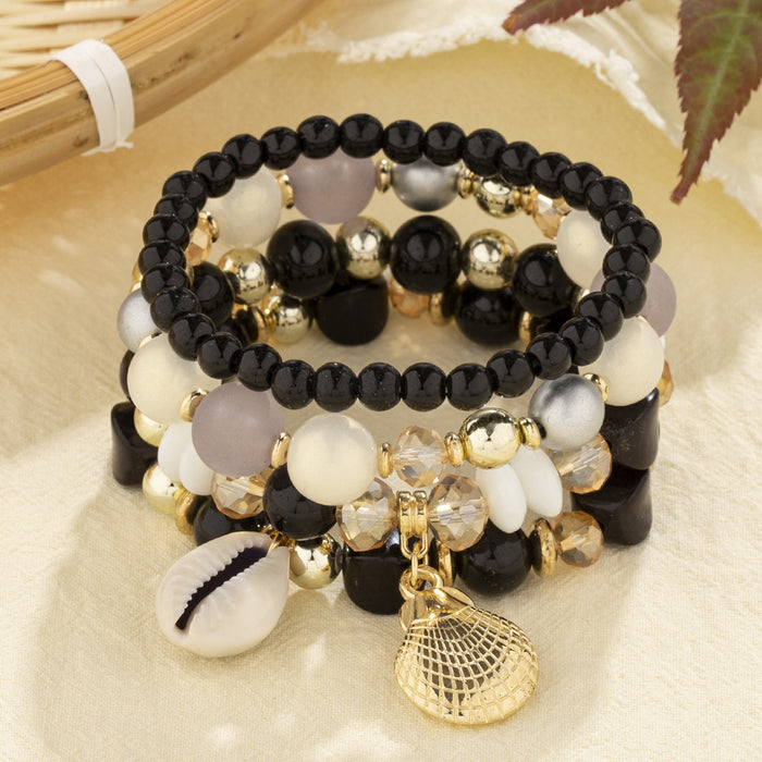 Wholesale Bohemian Shell Crystal Multi-layer Beads Bracelet JDC-BT-FeiYa007