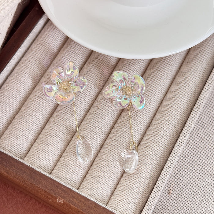 Wholesale Flower droplet tassel earrings elegant and high-end ear accessories