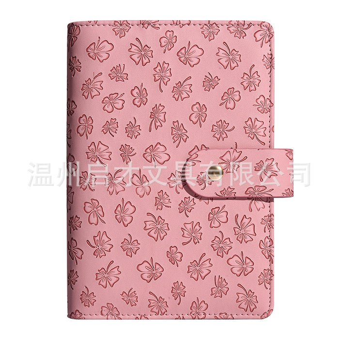 Wholesale Binder Customized Hand Ledger Leather Pu Loose-Leaf Cash Budget Ledger