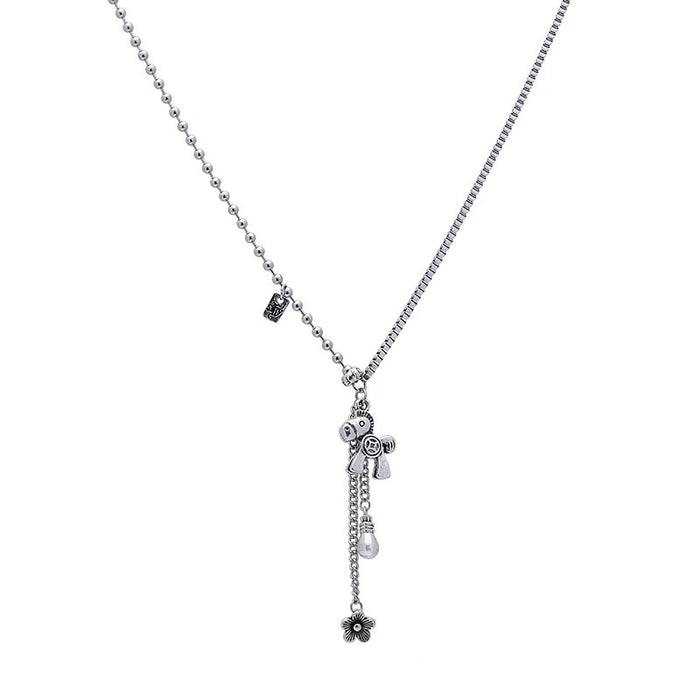 Wholesale Vintage necklace accessories, niche personality, collarbone chain, high-end sweater, sweatshirt chain, neck chain