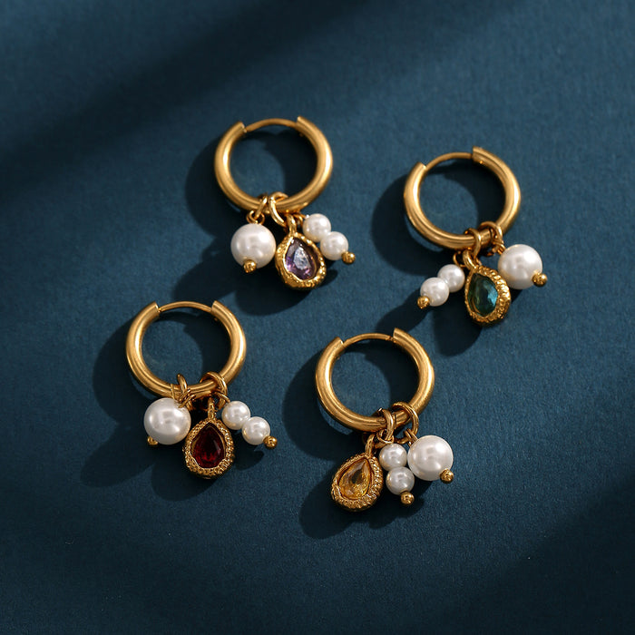 Wholesale Stainless Steel Pearl Earrings