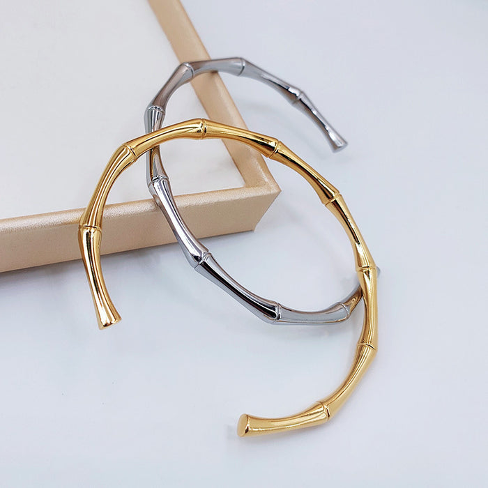 Wholesale Retro open mouth stainless steel bracelet with a niche high-end feel