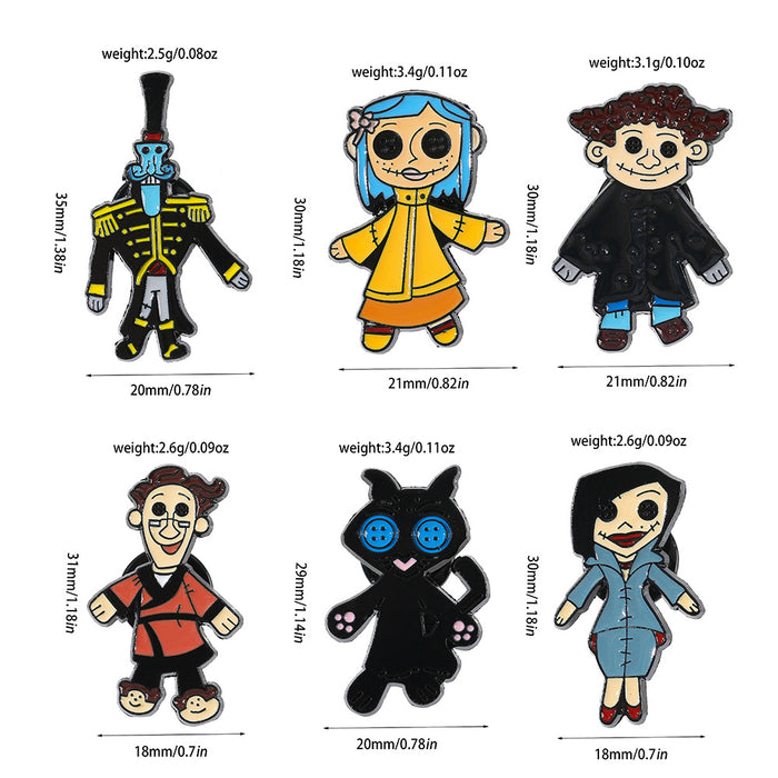 Wholesale Ghost Mom Cartoon Family Brooch Metal Pin Electroplated Fashion Accessory For DIY Craft And Party Gift