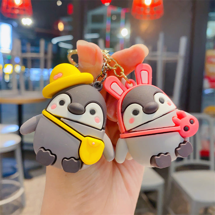 Wholesale  Cute Cartoon Penguin Doll Keychain  Car Key Pendant  Bag Hanging Ornaments