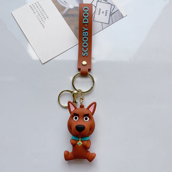 Wholesale 3pcs Cartoon Silicone Keychain Pendant Decorative Bag Charm