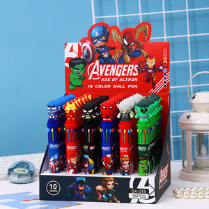 Wholesale Cute Cartoon 10-Color Ballpoint Pen for Students