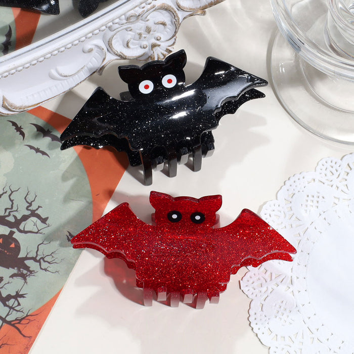 Wholesale  Acrylic Hair Claw Clip For Women Creative Pumpkin Ghost Bat Shark Design Fashion Accessory Resale