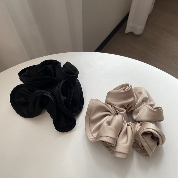 Wholesale Oversized Fungus Edge Flower Bud Satin Hair Tie JDC-HS-QZ005