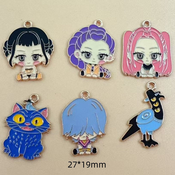 Wholesale 10 PCS KPOP style enamel alloy jewelry DIY charms accessories