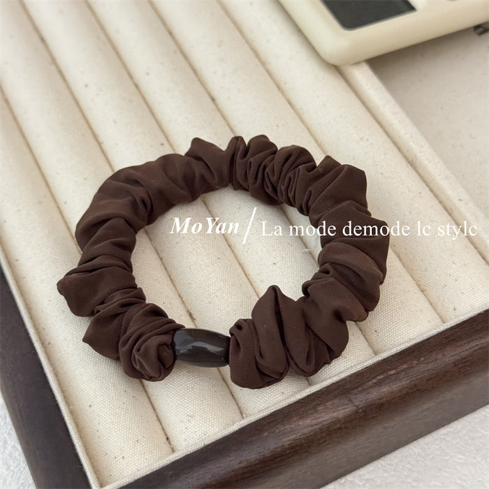 Wholesale Durable Hair Rope Hair Rubber Band Ponytail Leather Cover Hair Rope