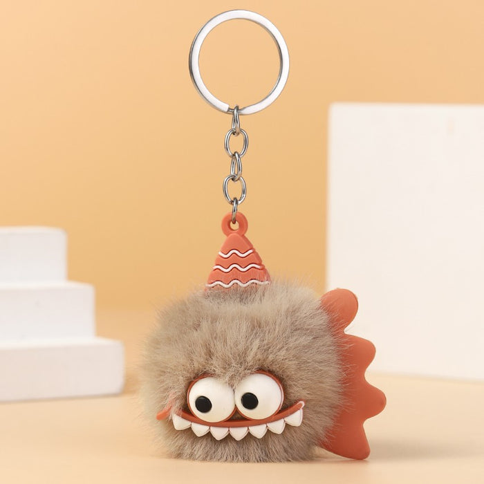 Wholesale Little Monster Plush Keychain JDC-KC-RongRui053