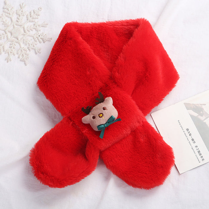 Wholesale Children's Scarves Winter The Year of The Loong New Year Gift Big Red Scarves for Boys and Girls Warm Scarf Cute Cartoon JDC-SF-GJ001