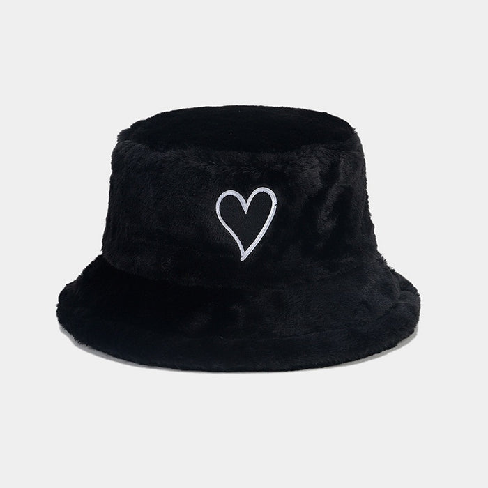 Wholesale Love Patch Plush Bucket Hat JDC-FH-LvY047