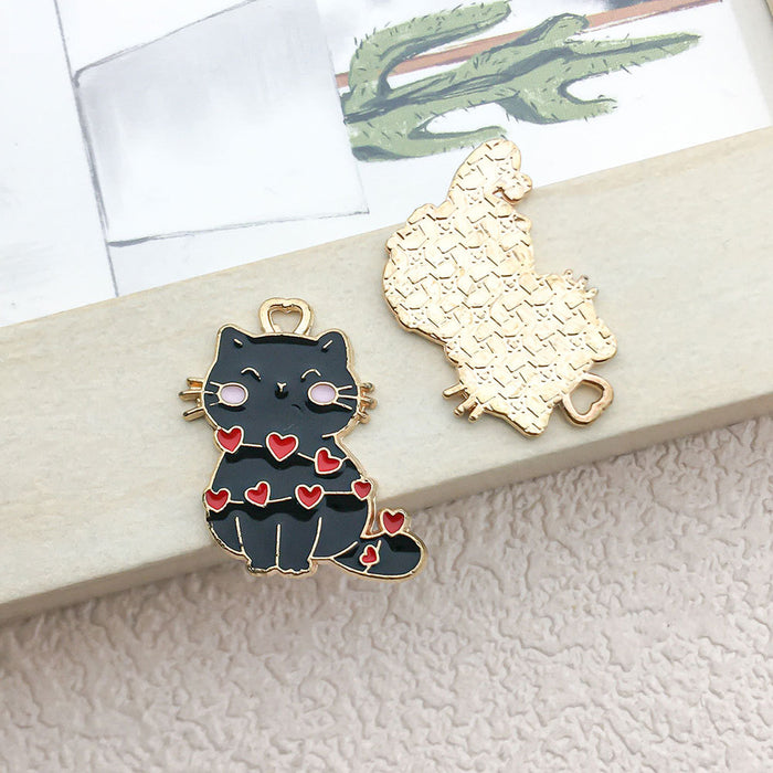 Wholesale  Mixed 10 cartoon black and white cat jewelry pendant earrings necklace pendant