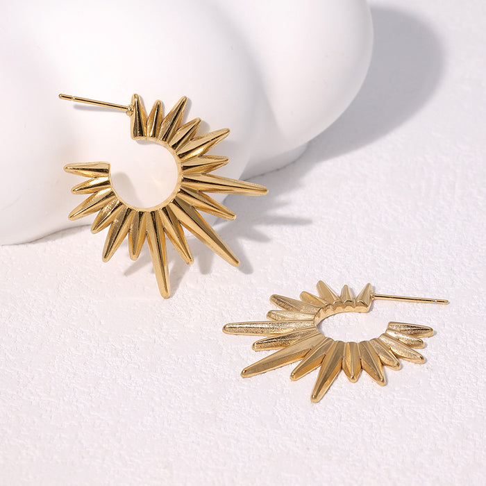 Wholesale Stainless Steel Earrings, Personalized 18K Gold-Plated Niche Titanium Steel Earrings